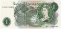 Bank Of England 1 Pound Notes Portrait 1 Pound, K- -Z